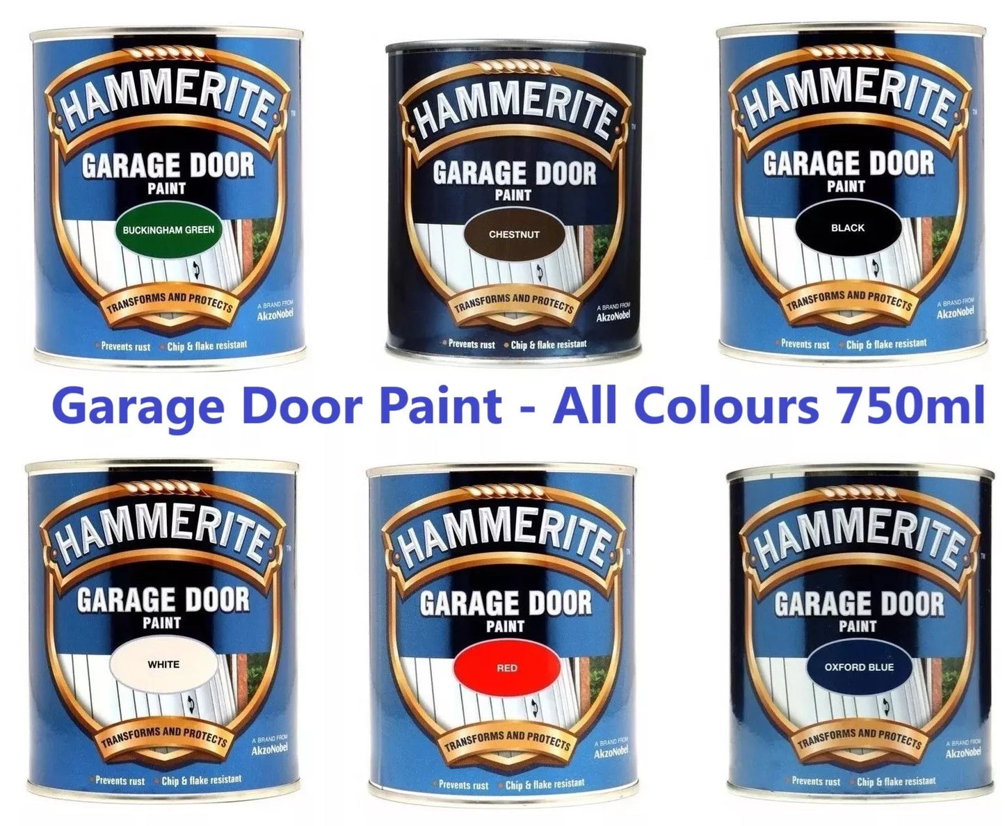 Hammerite Garage Door Paint, All Colours, 750 ml
