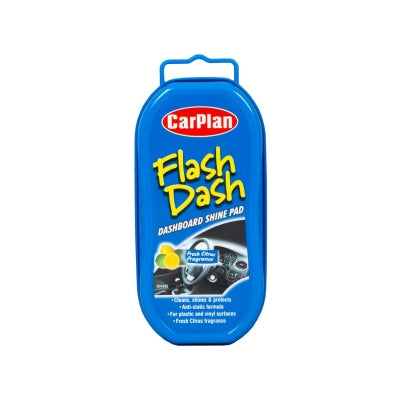 CarPlan Flash Dash Dashboard Shine Pad packaging on a white background