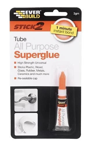 Stick 2 All Purpose Superglue Tube 3g