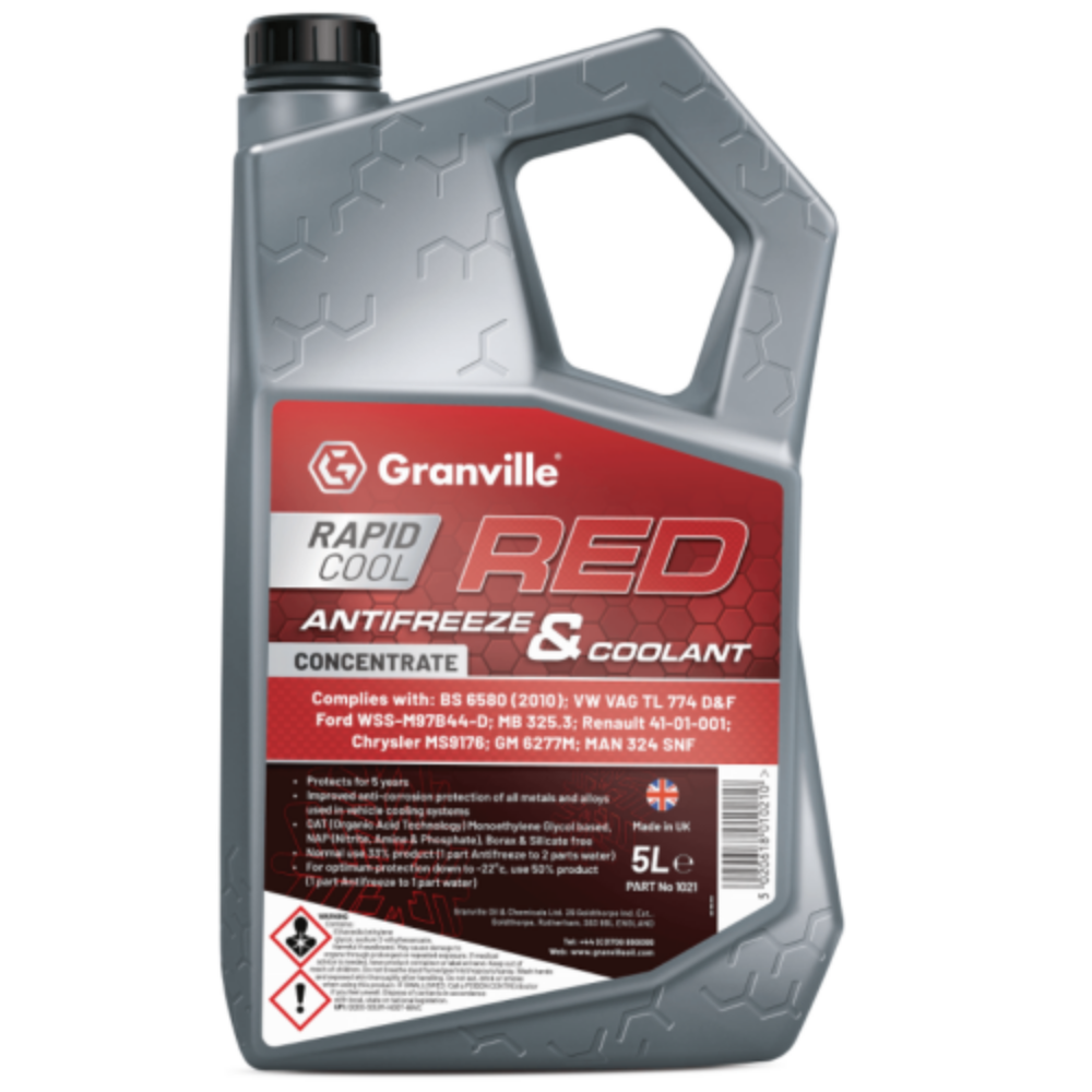 Granville Rapid Cool Red Antifreeze Concentrate 5L