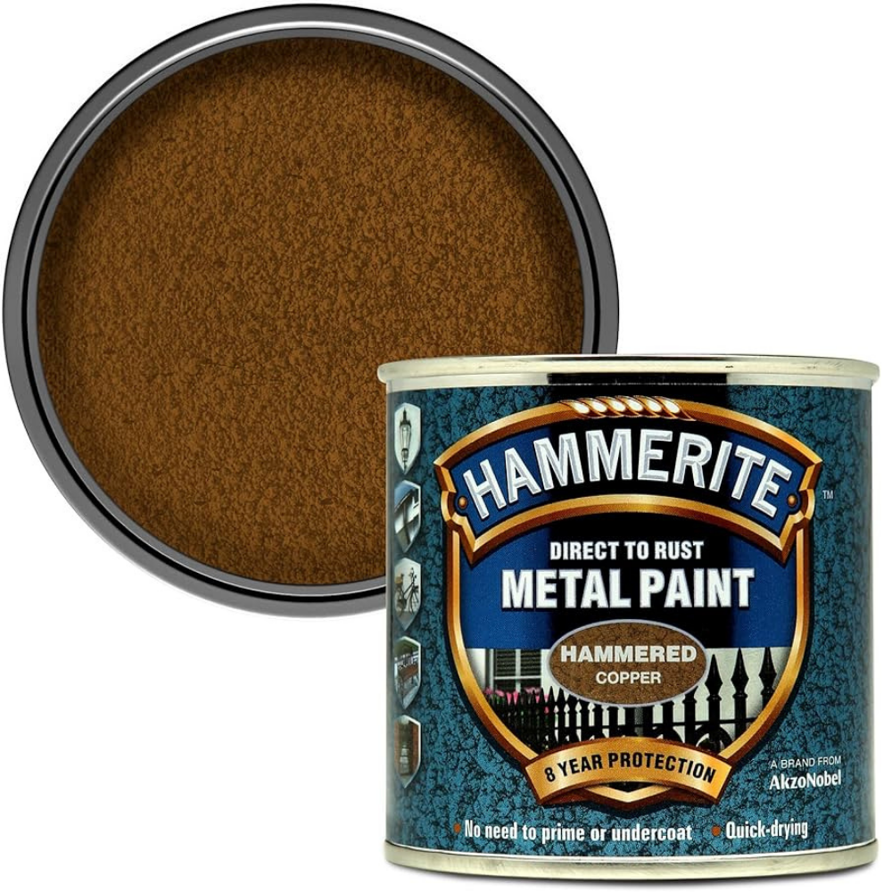 Hammerite Direct to Rust Quick Drying Metal Paint – Hammered Copper 250ml