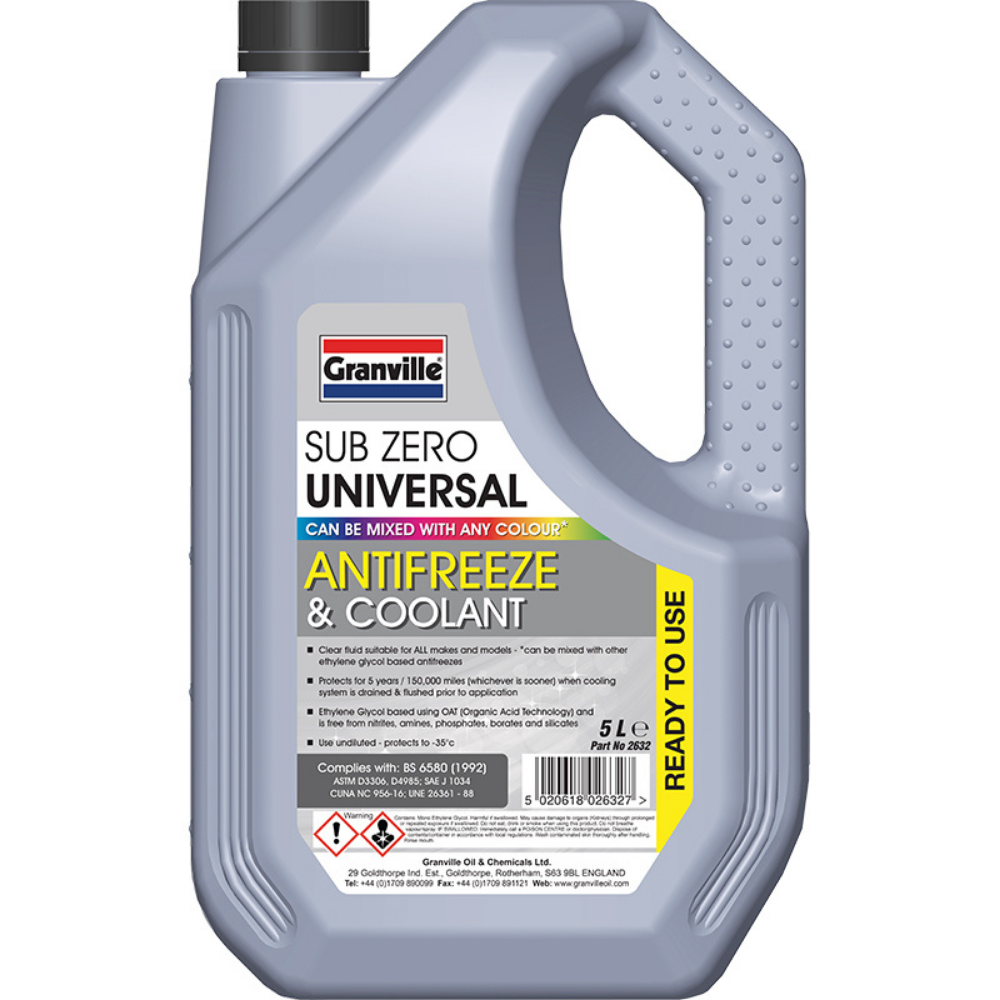 Granville Sub Zero Universal Antifreeze & Coolant container on a white background