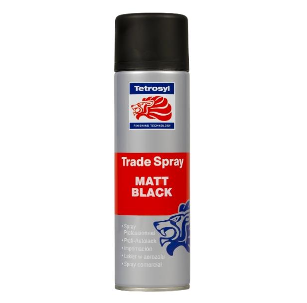 Tetrosyl Matt Black Trade Aerosol Adjustable Nozzle Spray Paint 500mL