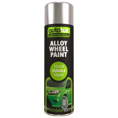 “Autotek Alloy Wheel Spray Paint 500ml aerosol – tough durable wheel paint”