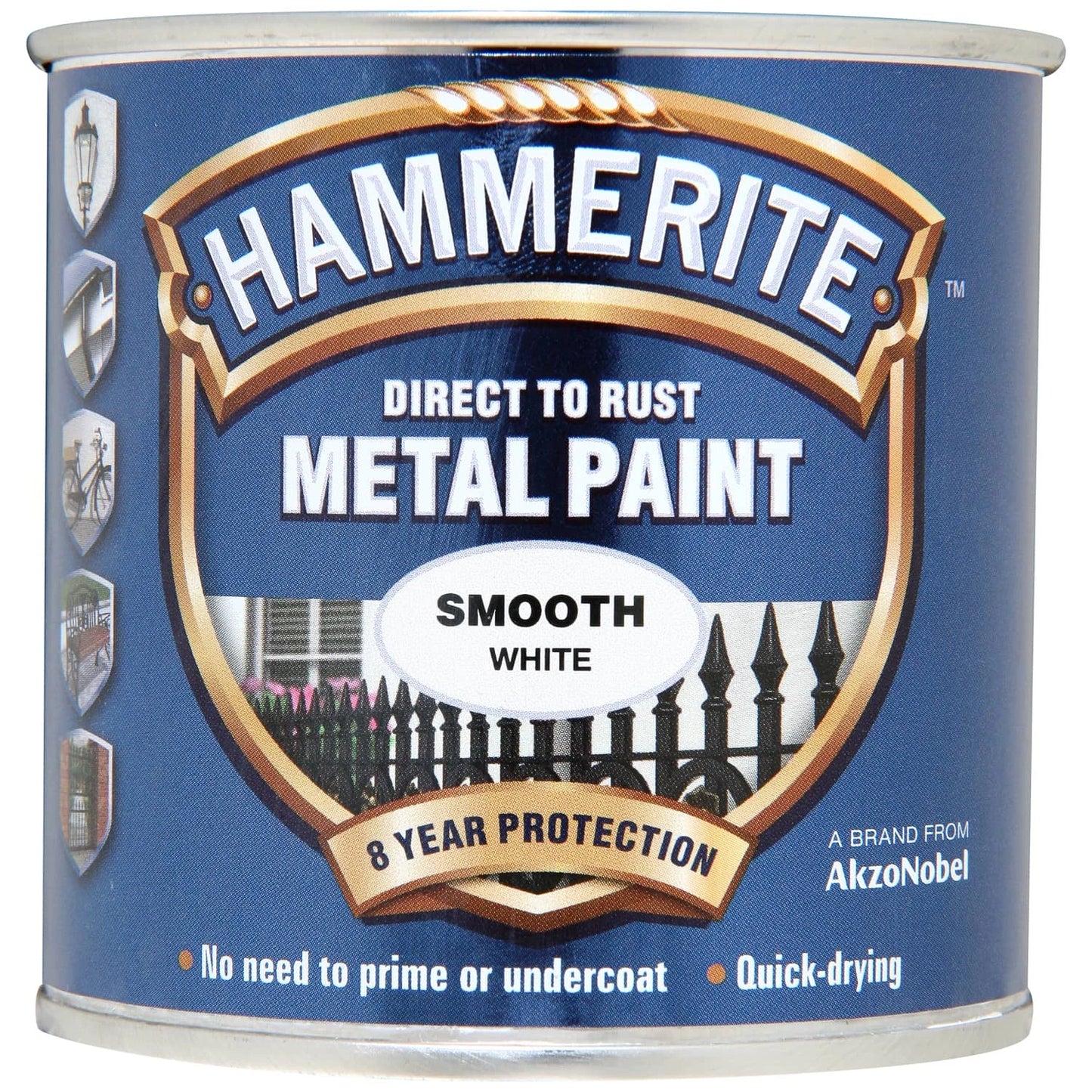 Hammerite Direct to Rust Metal Paint - Smooth White Finish 250ml