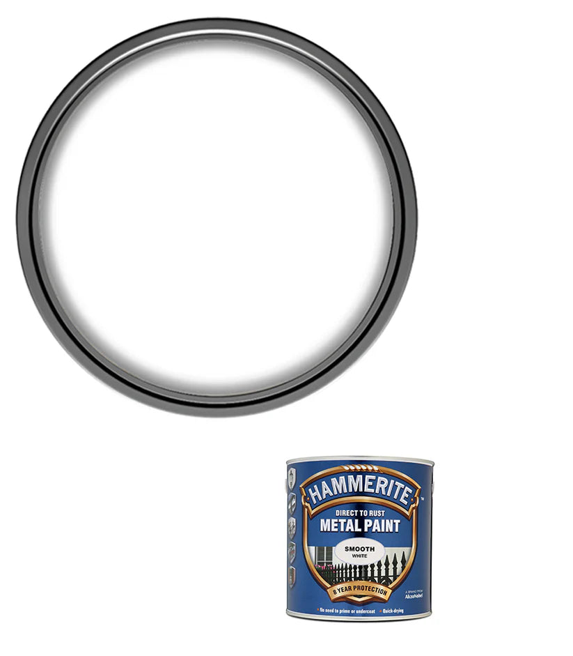 Hammerite Smooth Direct to Rust Quick Drying Metal Paint – Smooth White 250ml