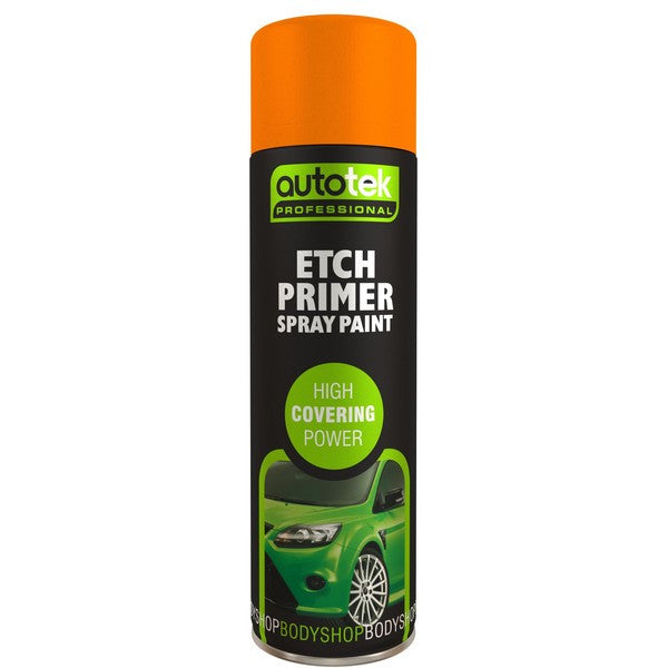 “Autotek Etch Primer Multi‑Purpose 500ml aerosol spray paint can”