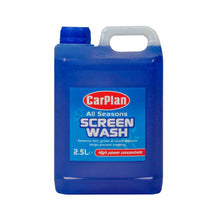 Blue container of CarPlan screen wash on a white background