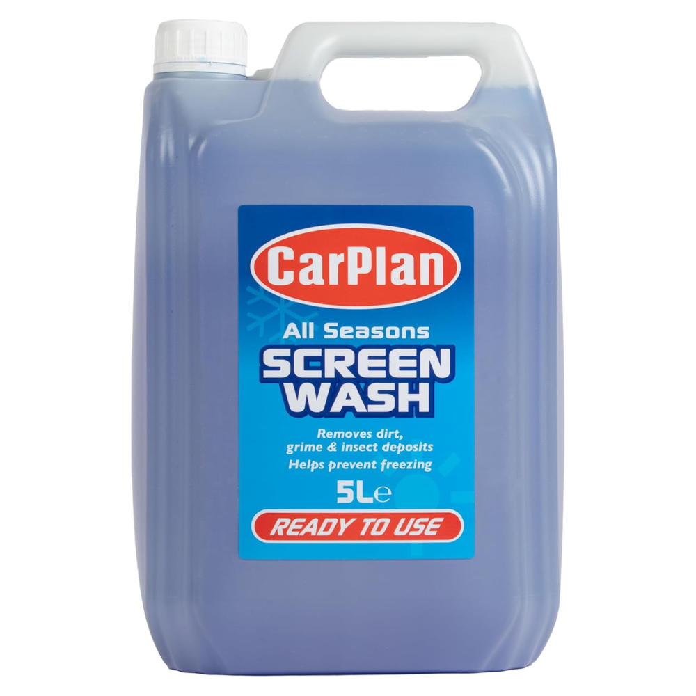 CarPlan screen wash container on a white background