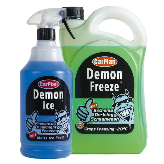 CarPlan Demon Ice De-Icer & Car Windscreen Wash Kit Ice Melt Freeze Treatment