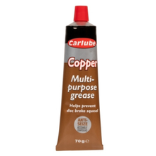 Tube of Carlube Copper Multi-purpose grease on a white background