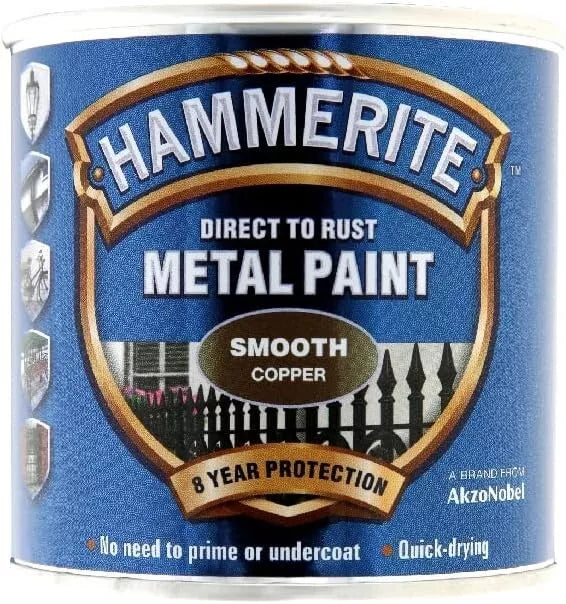 Hammerite Direct to Rust Metal Paint - Smooth Copper Finish 250ml