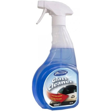 Decosol Glass Clean Trigger 500ml spray bottle with blue liquid and glass cleaning graphics.