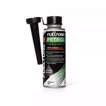 Fueltone Petrol System Cleaner and Octane Booster 200ml bottle with performance additive branding in red and black.