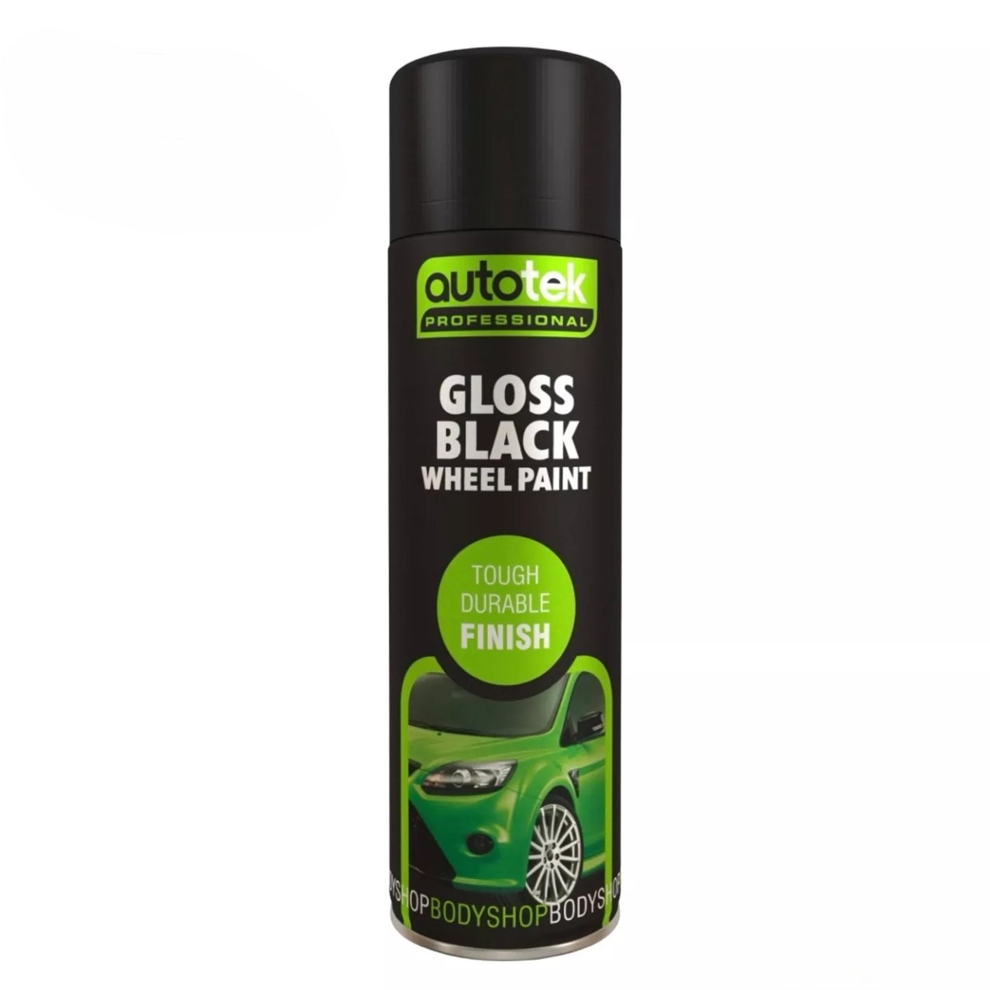Autotek Professional Tough Durable Finish Spray Paint, Gloss Black Wheel Paint, 500 ml