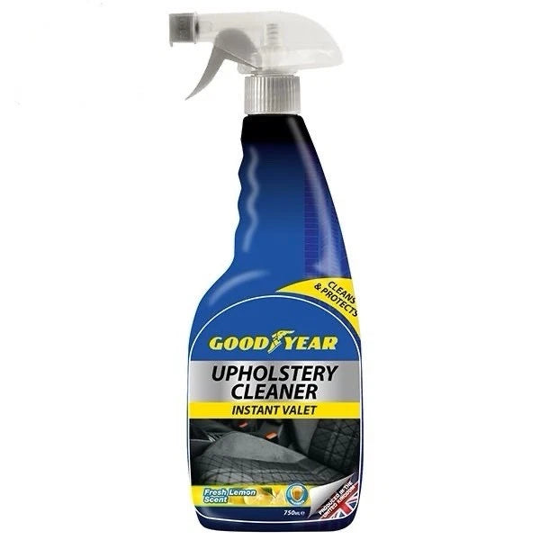 Goodyear upholstery cleaner spray bottle on a white background