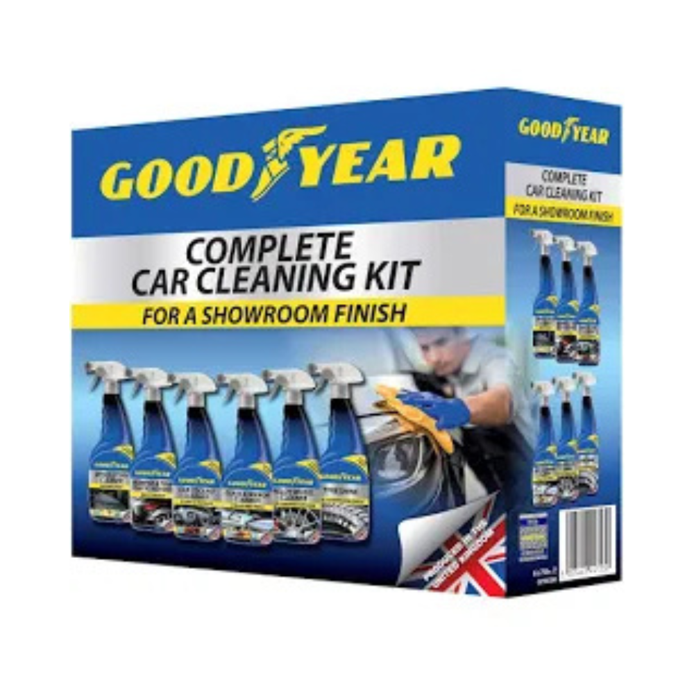 Goodyear Complete Car Cleaning Kit packaging on a white background