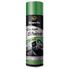 Granville Cockpit Shine spray can with green and black design on a white background