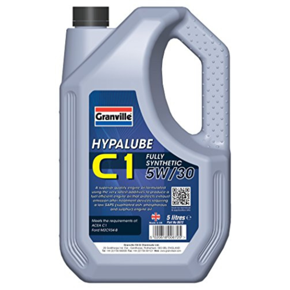 Granville Hypalube C1 fully synthetic engine oil container on a white background