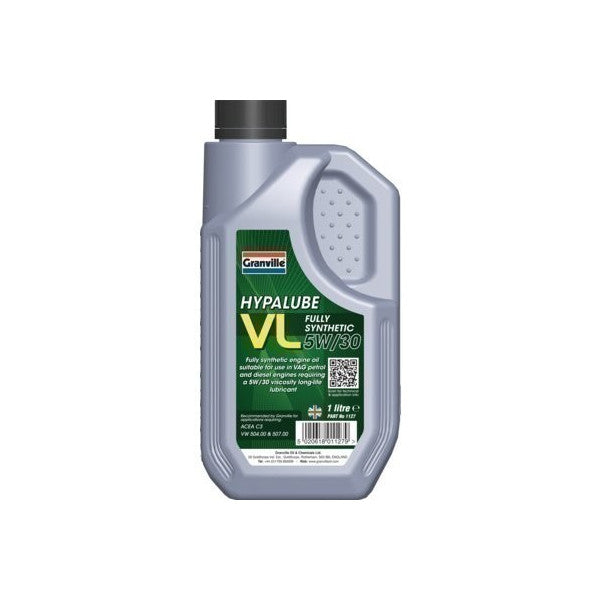 Gravell Hypalube VL fully synthetic engine oil bottle on a white background