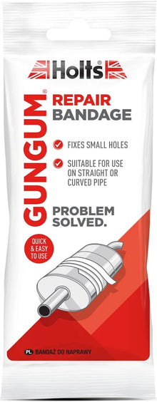 Holts Gungum repair bandage packaging with red and white design.