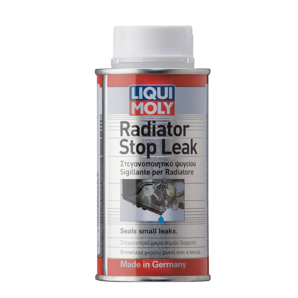 Liqui Moly Radiator Stop Leak can on a white background
