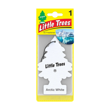 Little Trees Arctic White air freshener in white and icy themed packaging.