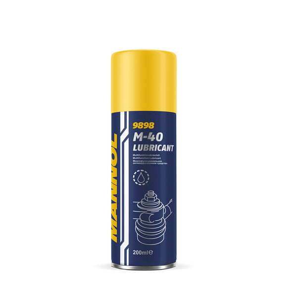 Mannol M-40 Lubricant spray can on a white background