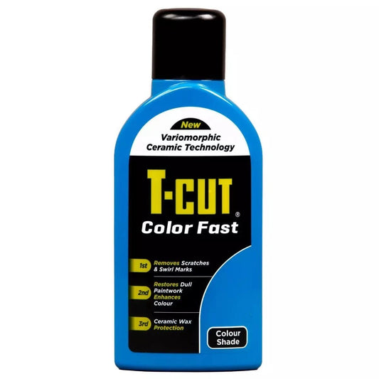 T-Cut Color Fast, 3 in 1 Paintwork Restorer, Car Polish, Mid Blue, 500 ml