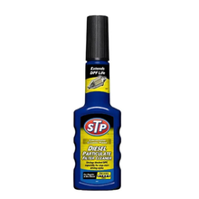 STP Diesel Particulate Filter DPF Cleaner 200ml bottle with red and black label.