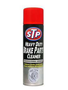 STP Heavy Duty Brake Parts Cleaner can with red cap on a white background