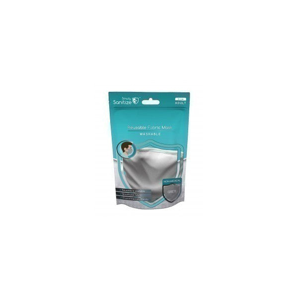 Simply grey reusable fabric face mask