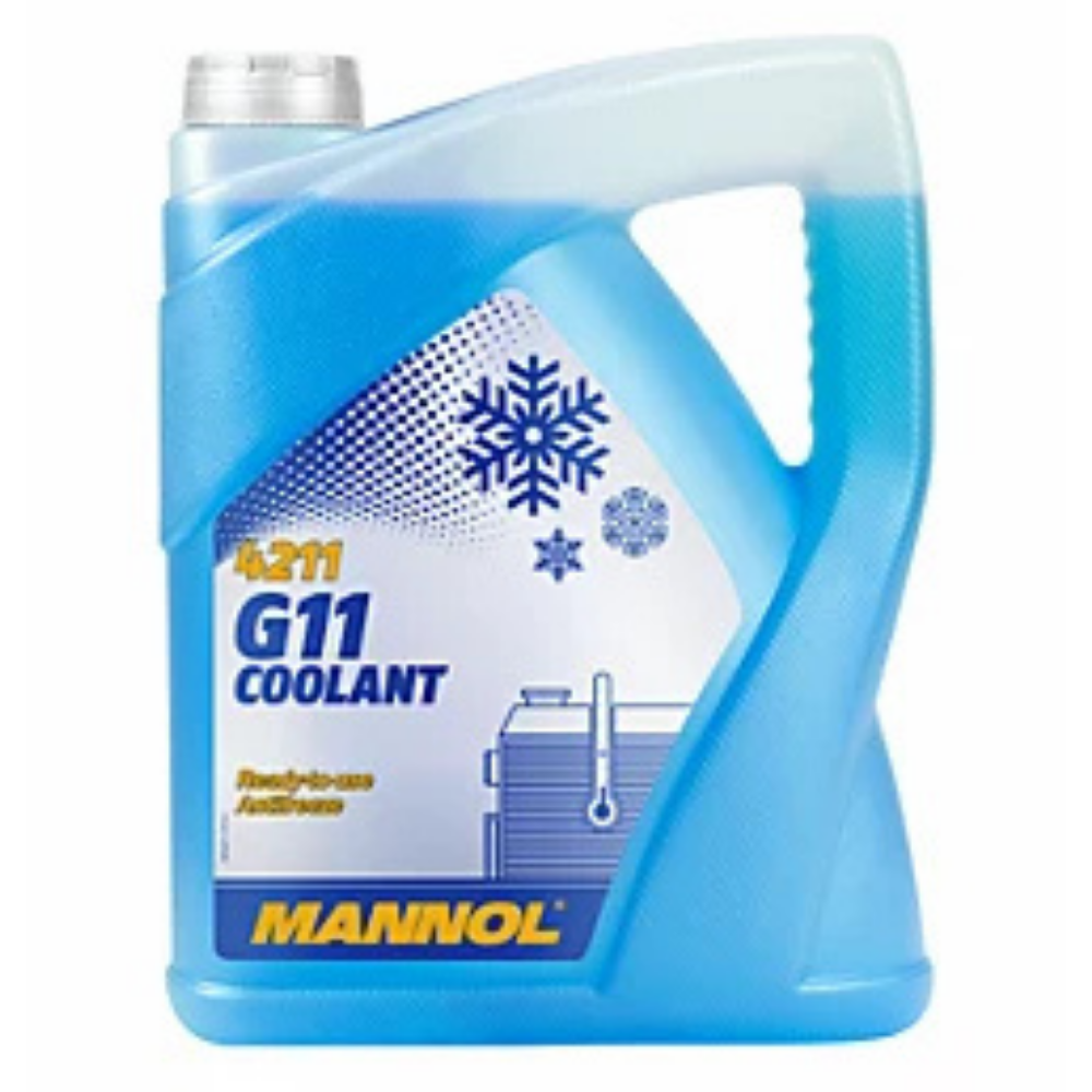 Mannol G11 coolant container on a white background