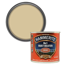 Hammerite No.1 Rustbeater Metal Paint Quick Drying Beige 250ml