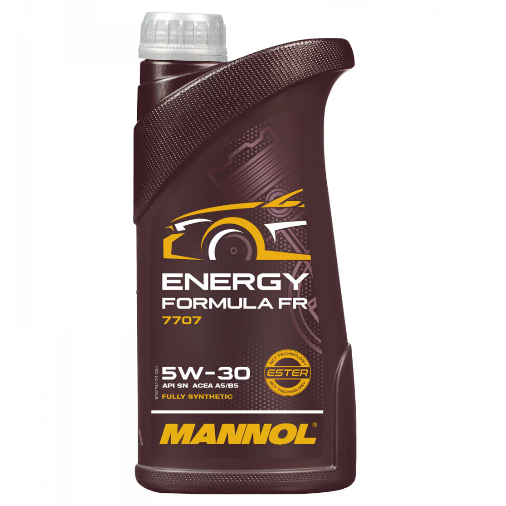 Mannol Energy Formula FR oil bottle on a white background