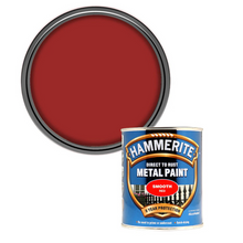 Hammerite Smooth Direct to Rust Quick Drying Metal Paint – Smooth Red 750ml