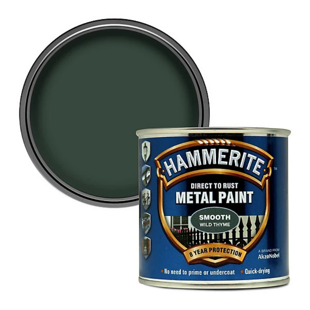 Hammerite Smooth Direct to Rust Quick Drying Metal Paint – Smooth Wild Thyme 250ml