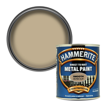 Hammerite Smooth Direct to Rust Quick Drying Metal Paint – Smooth Muted Clay 250ml
