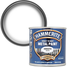 Hammerite Smooth Direct to Rust Quick Drying Metal Paint – Smooth White 250ml