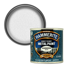 Hammerite Direct to Rust Quick Drying Metal Paint – Hammered White 250ml