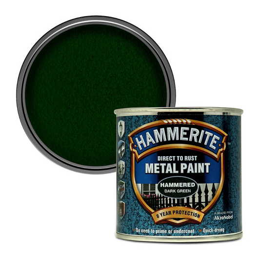 Hammerite Direct to Rust Quick Drying Metal Paint – Hammered Green 750ml