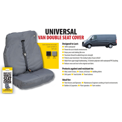 Heavy Duty Design HDD‑294 Seat Cover Van Double – Grey