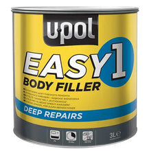 Upol Easy 1 body filler can on a white background