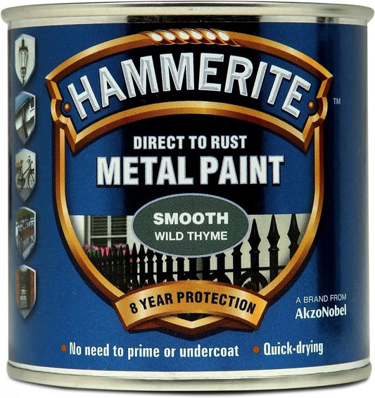 Hammerite Direct to Rust Smooth Metal Paint - Smooth Wild Thyme - 250ML
