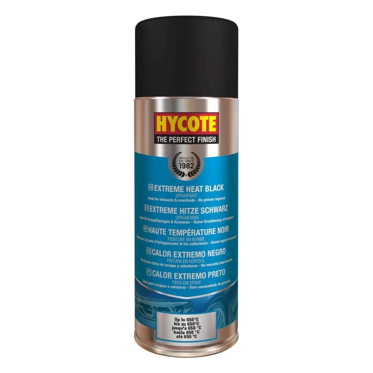 “Hycote Black VHT Very High Temperature Spray Paint 400ml aerosol can”