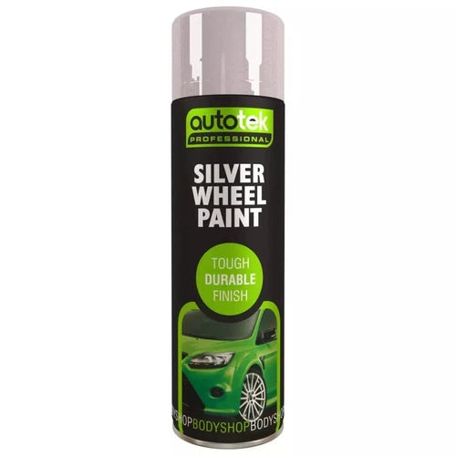 “Autotek Silver Wheel 500ml durable finish aerosol spray paint”