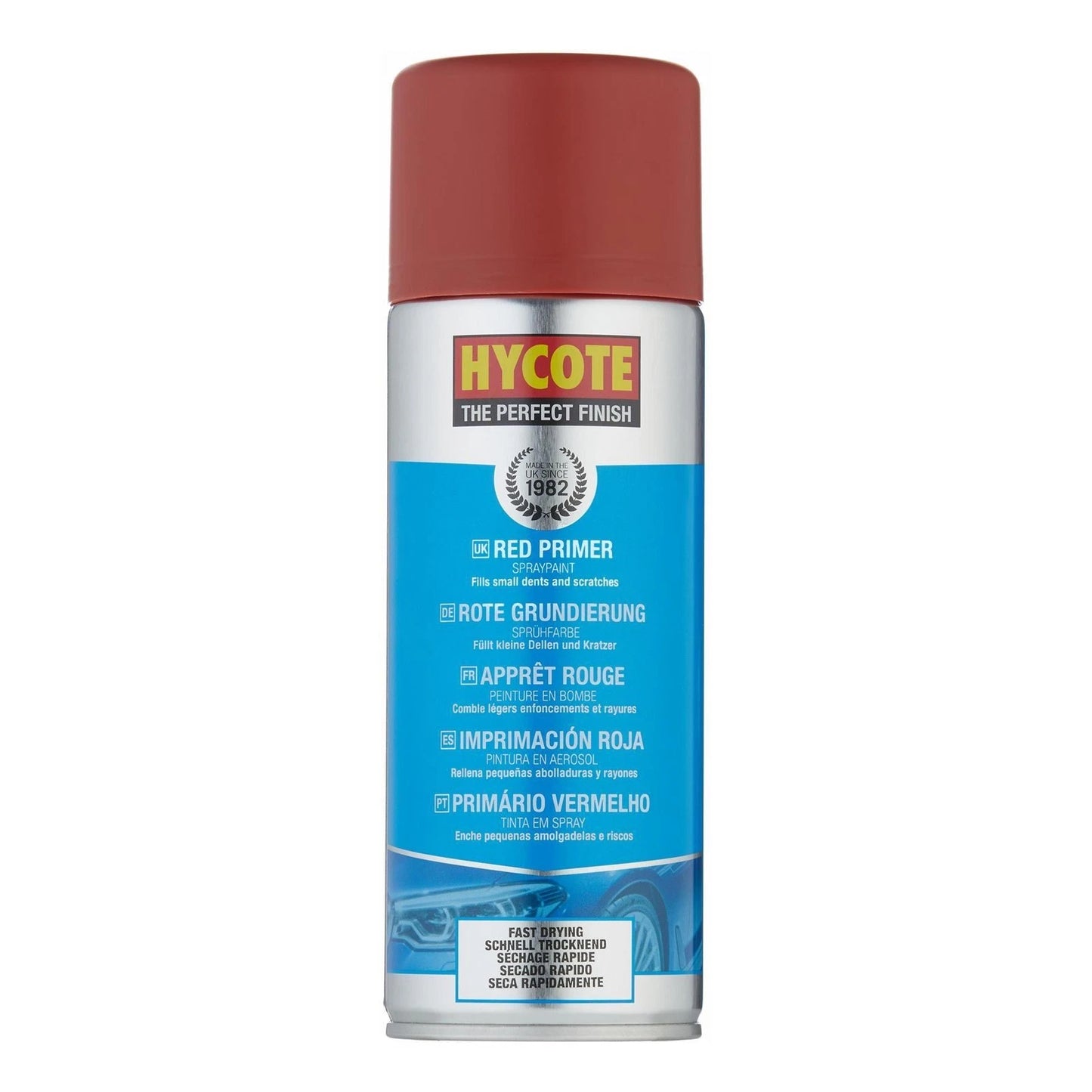 “Hycote XUK0303 Red Primer 400ml aerosol spray paint can”