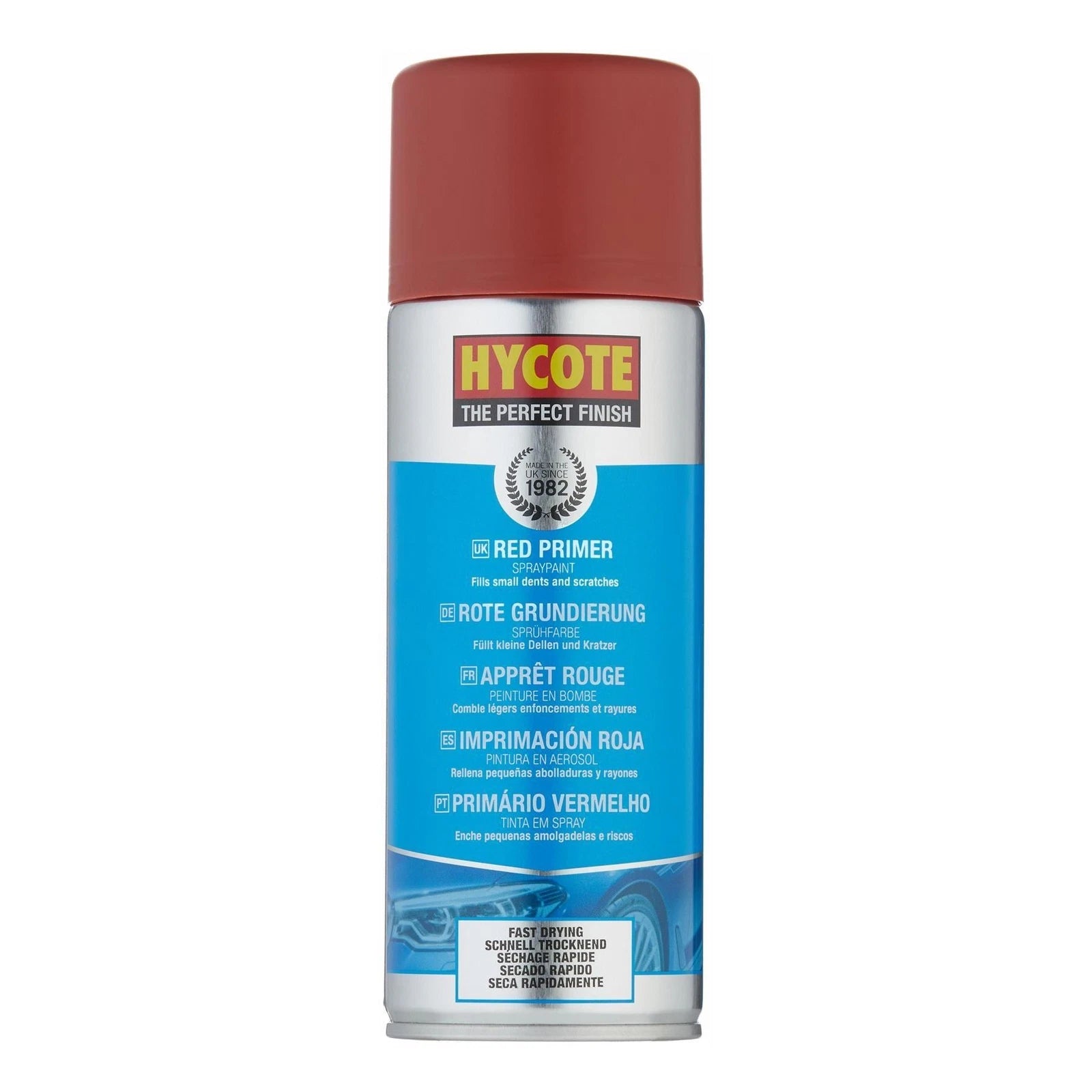 “Hycote XUK0303 Red Primer 400ml aerosol spray paint can”