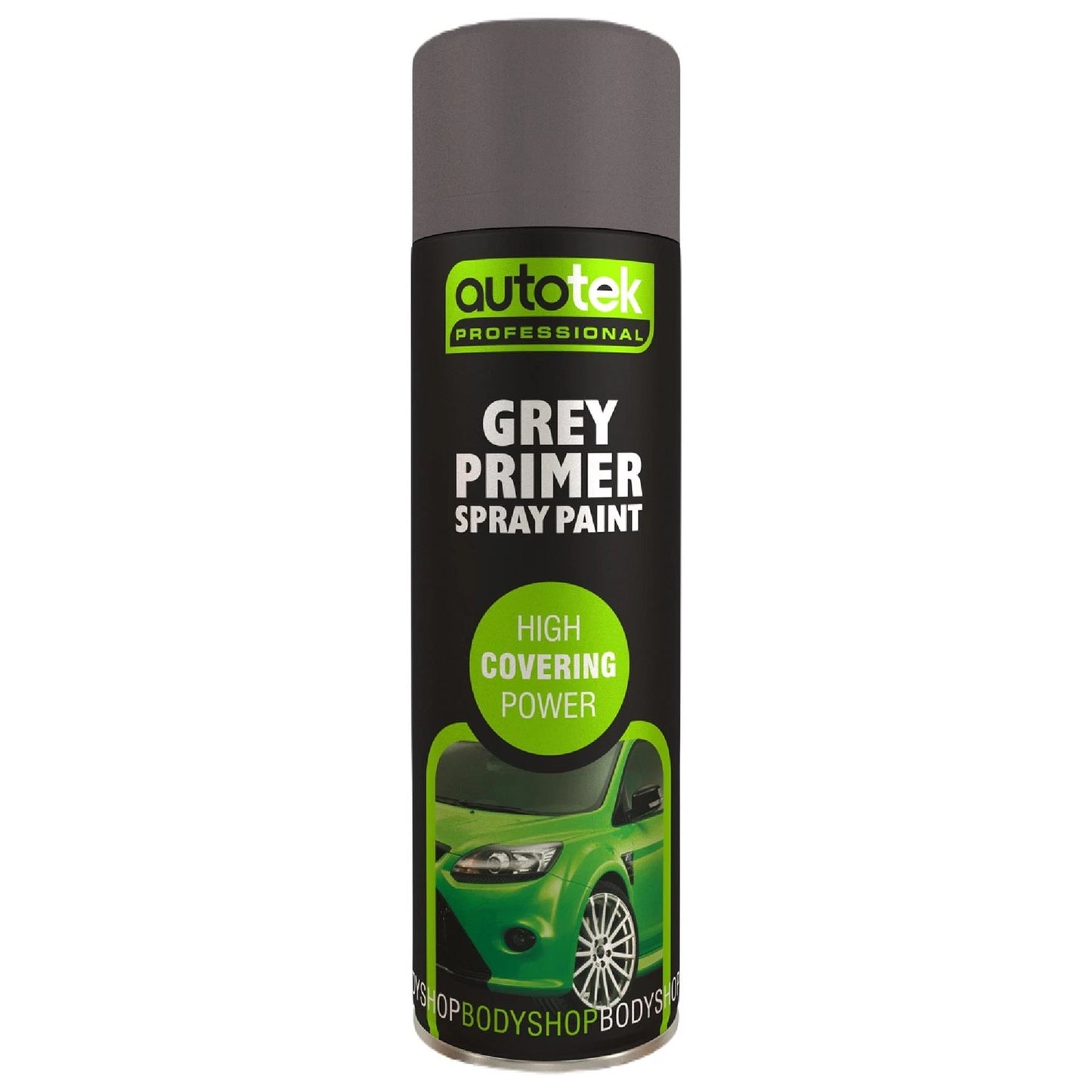 “AutoTek Grey Primer Multi‑Purpose 500ml aerosol spray paint can”