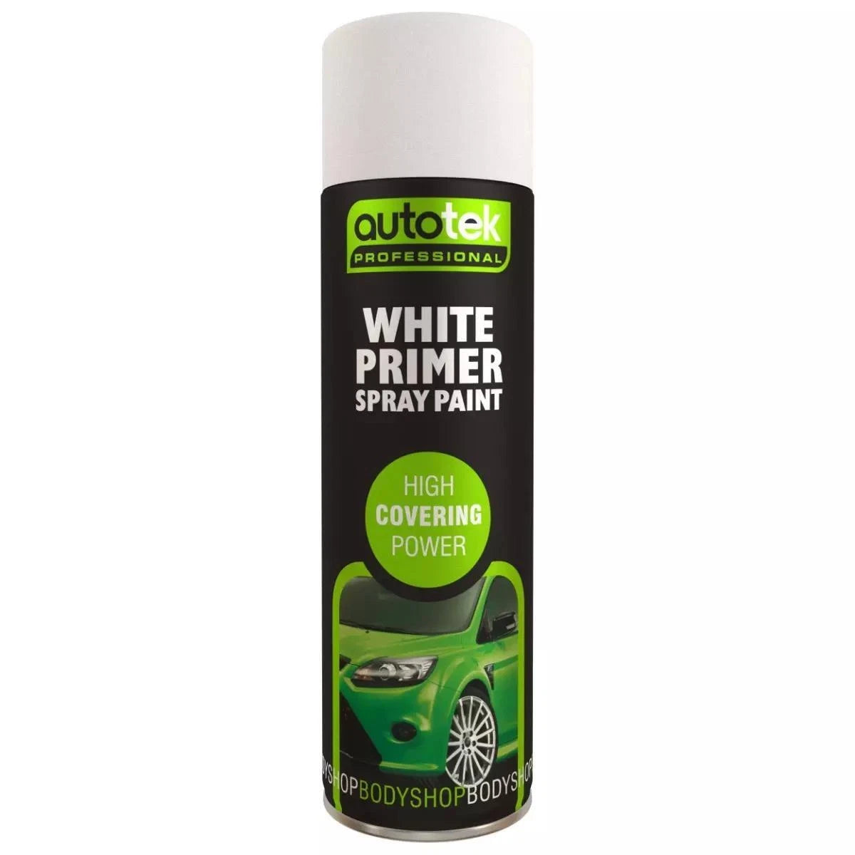 “AutoTek White Primer Multi‑Purpose 500ml aerosol spray paint can”
